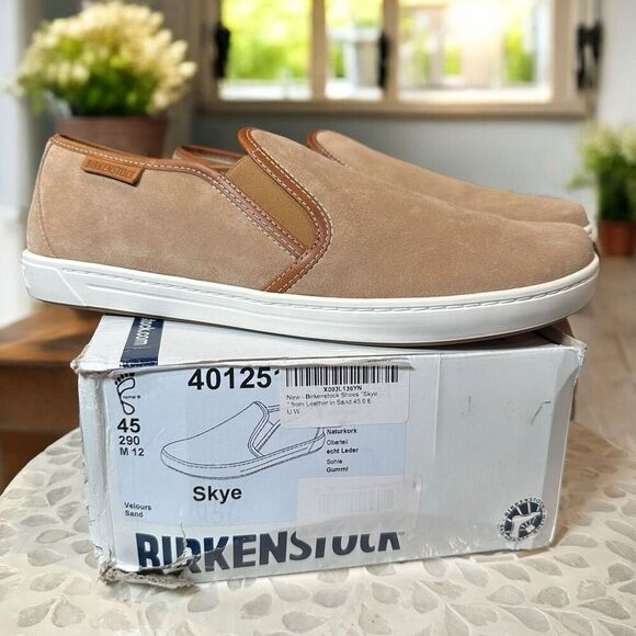 BIRKENSTOCK Skye Leather Suede Sand Unisex Slip-On Sneaker - Picture 10 of 10